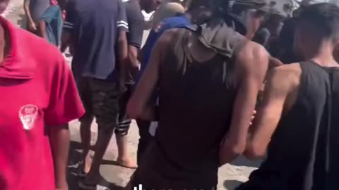 Israeli occupation warplanes bombed a gathering of civilians at Gaza’s port