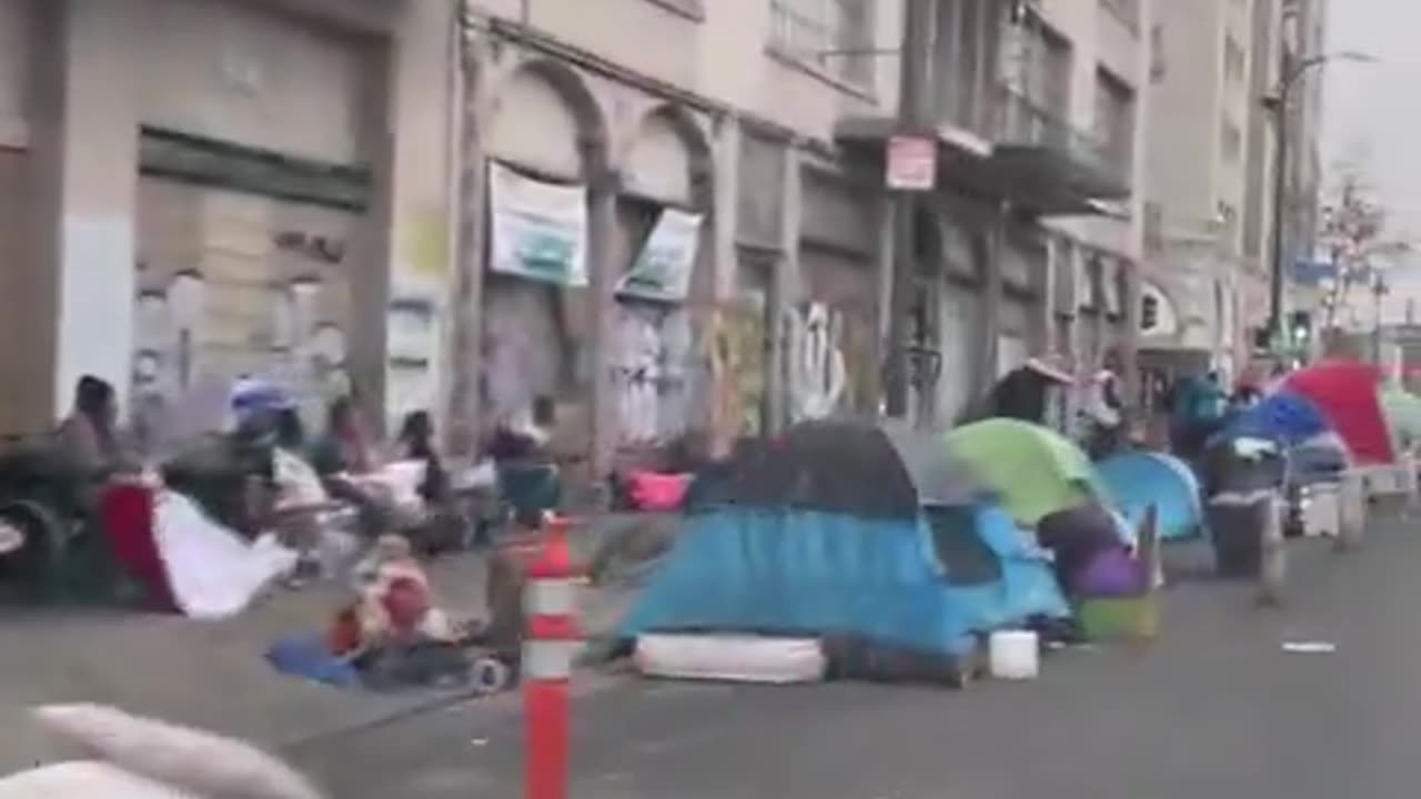Drove through downtown L.A.