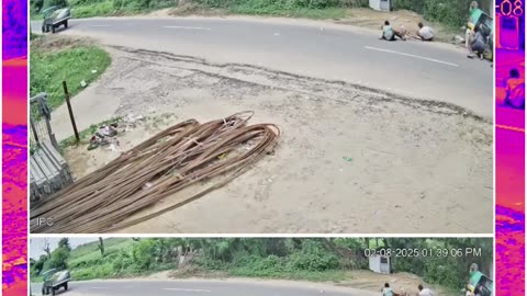 Gujarat: CCTV Captures Shocking Collision Between Cyclist and Auto-Rickshaw in Patan