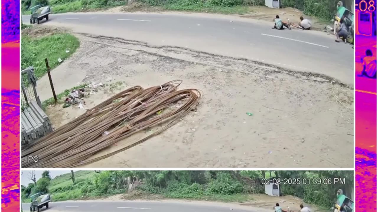 Gujarat: CCTV Captures Shocking Collision Between Cyclist and Auto-Rickshaw in Patan