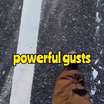 Gusts of Snow and Sunset Light 🌬️❄️