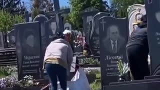 Usual suspects steal gifts and flowers from the deceased and then resell them. Intolerable.