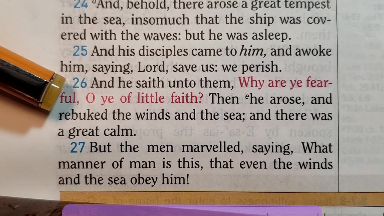 Jesus Calms the Winds & Sea