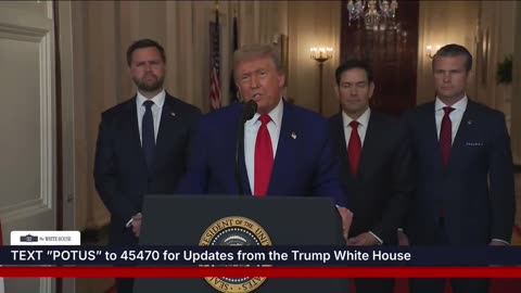 President Donald Trump: "We love you, God. And we love our great military. God bless the Middle East, God bless Israel, and God bless America."