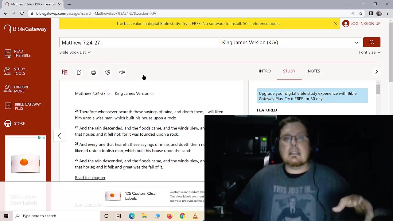 the floods came and the house fell and great was the fall of it [The Bride of Christ]