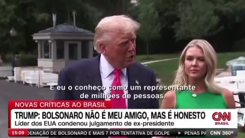 Trump: não tô defendo o Bolsonaro por ser amigo dele, mas porque é a coisa certa.