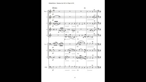 Johannes Brahms – Romanze, Op. 118, No. 5 (String Nonet)
