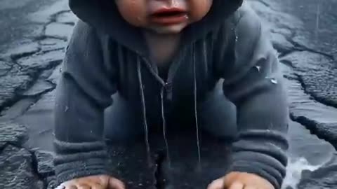 A Cry in the Flood😰 #ai #funny #cute #cuteanimals #animation #cartoon #shorts