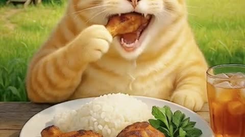 Funny fat cat