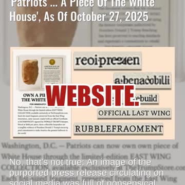 Fact Check: Trump Admin Did NOT Issue Press Release Offering 'A Piece Of The White House',