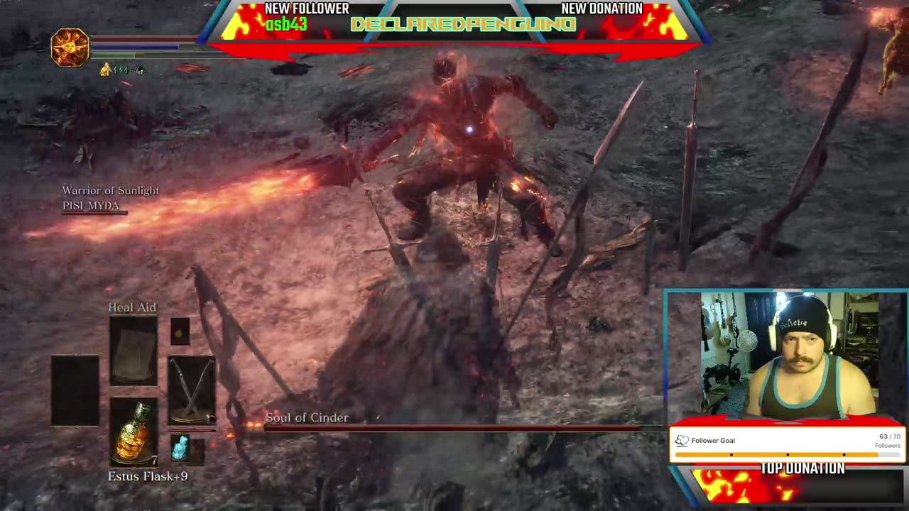 Lets Play Dark souls 3 pt.13 Defeating Slave Knight Gael And The Lord Of Cinder Finale!!!