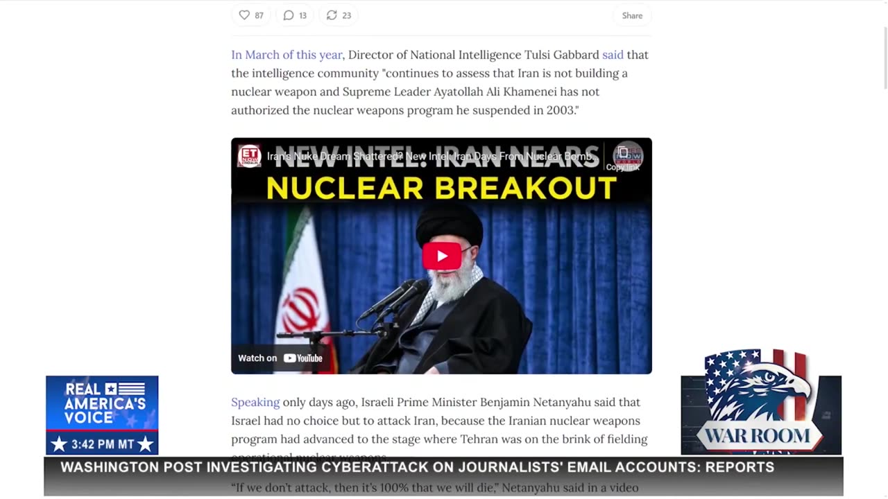 WHOSE INTELLIGENCE IS RIGHT ON IRAN? OURS OR ISRAEL'S?