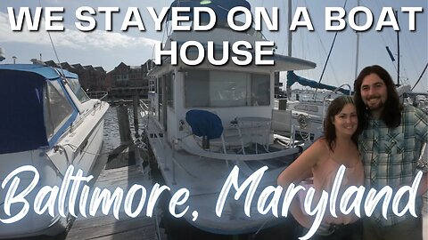 Living on a FLOATING Airbnb in Baltimore Harbor for 24 Hours!