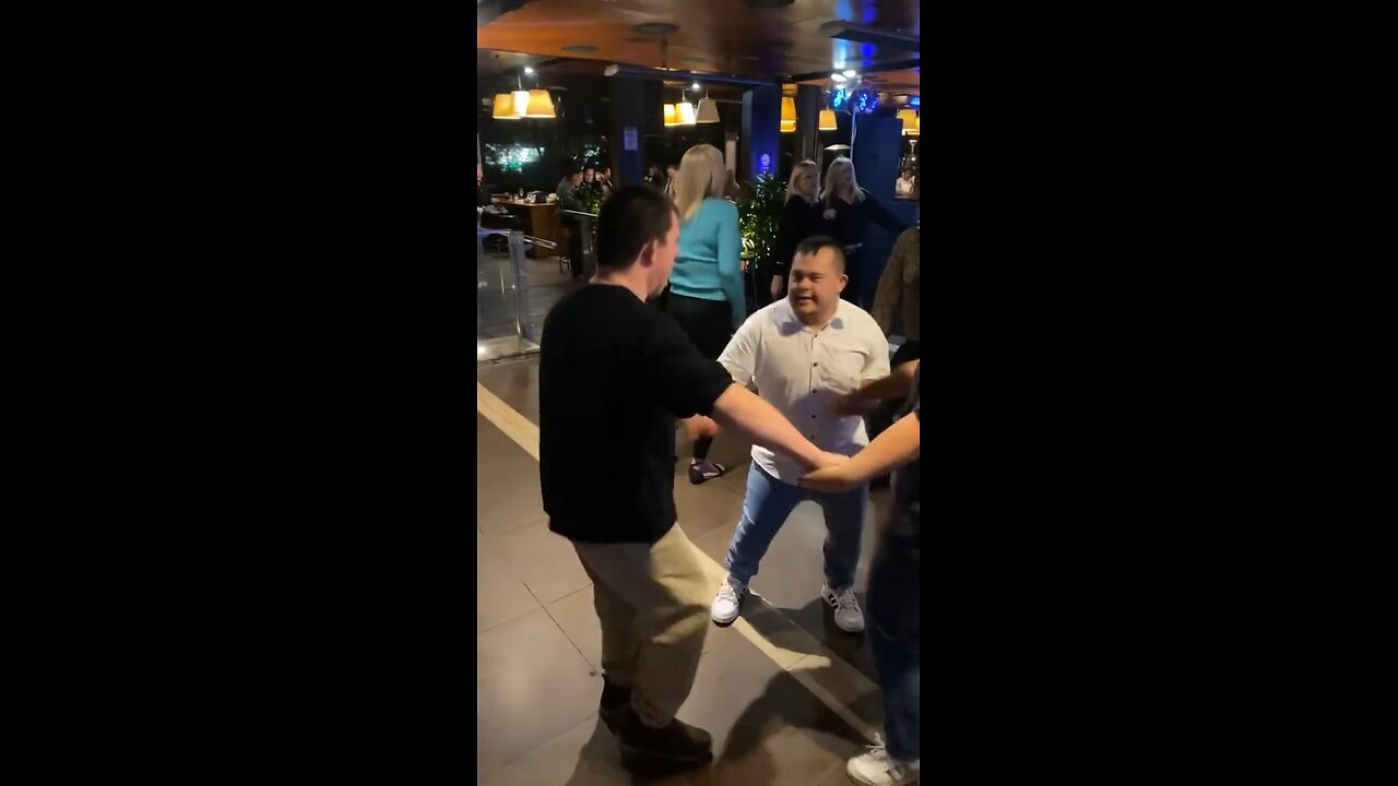 The boys are tearing up the dance floor!