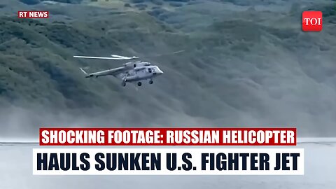 U.S. Fighter Jet DRAGGED Out Of Russian Lake After Crash | Dramatic Action By Helicopter