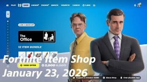 Fortnite Item Shop|January 23, 2026(*New* The Office Bundle & More)