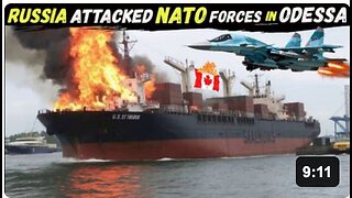 ODESSA on FIRE: Russia Sank a 150-meter-long Canadian Vessel Full of 'CRV7' Air-To-Ground Missiles