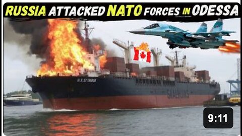 ODESSA on FIRE: Russia Sank a 150-meter-long Canadian Vessel Full of 'CRV7' Air-To-Ground Missiles