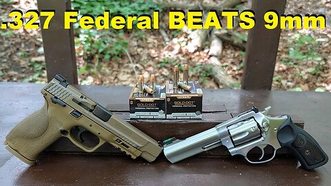 .327 Federal Magnum is AWESOME! 9mm+P VS .327 Federal - Speer Gold Dot - Ballistic Gel Test
