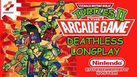 Teenage Mutant Ninja Turtles II: The Arcade Game (Nintendo Entertainment System) Longplay - 1 Life