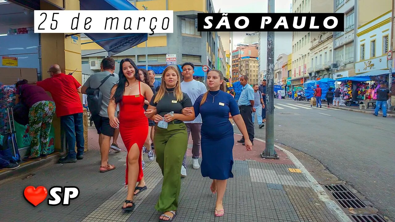 March 25th Street 🇧🇷 São Paulo — The Epicenter of Popular Commerce in Brazil — 2025 【 4K UHD 】