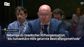 Nebensja zu israelischer Hilfsorganisation: "Als humanitäre Hilfe getarnte Bestrafungsmethode"