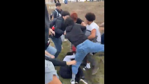 [No audio] Student lead protest against ICE escalates after argument between a kid & a man