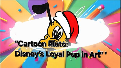 "Cartoon Pluto: Disney's Loyal Pup in Art"