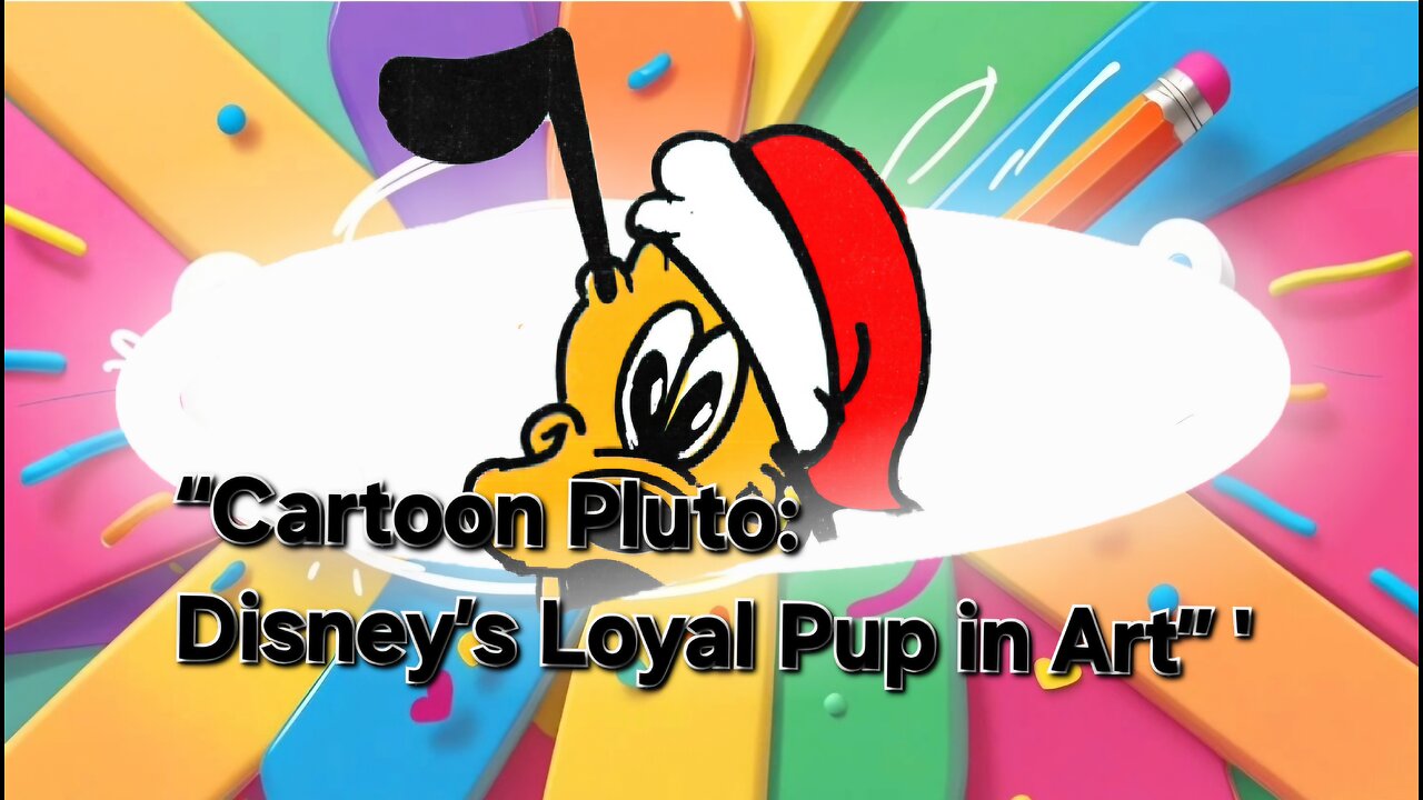 "Cartoon Pluto: Disney's Loyal Pup in Art"