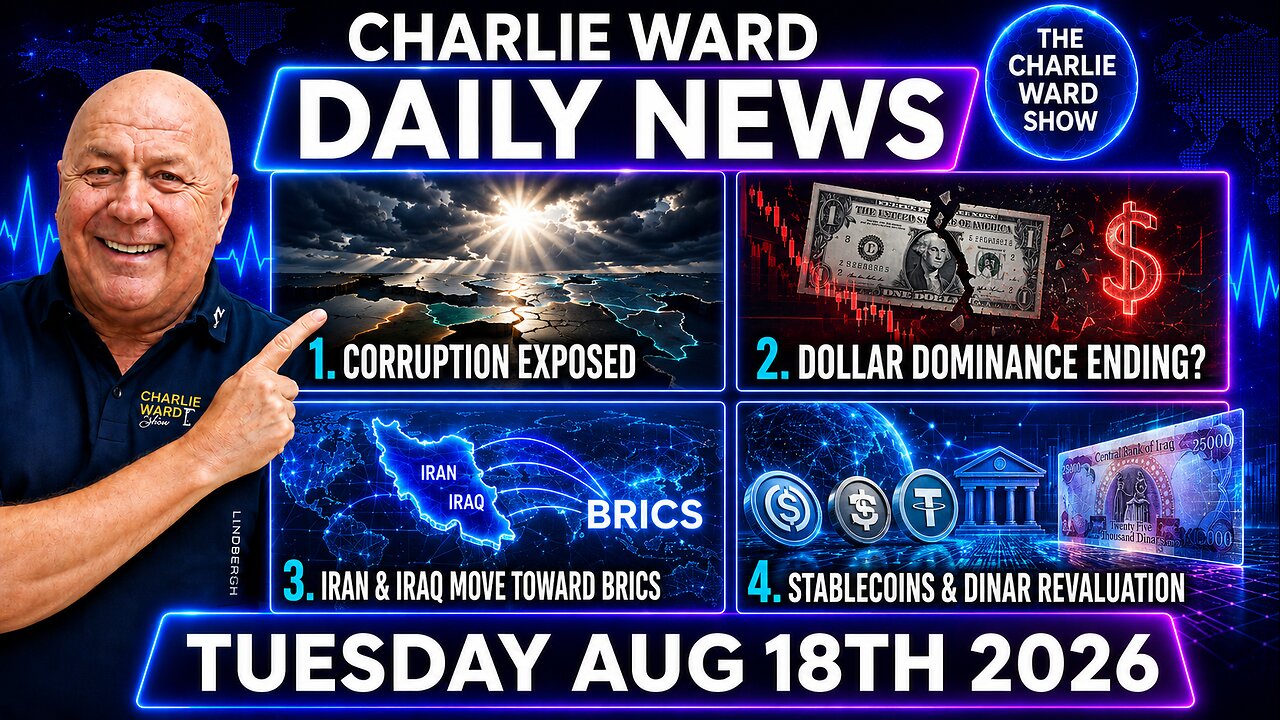 CORRUPTION EXPOSED! DOLLAR ENDING? BRICS RISE & STABLECOINS/DINAR | Charlie Ward Daily News thumbnail