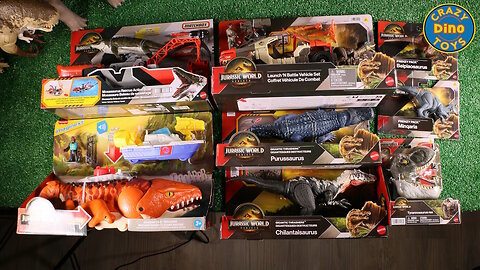 8 Jurassic World Rebirth Dinosaur Toys Phase 2 Mosaurus, Distortus Rex, Trex Mattel