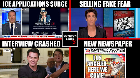 ICE's 78K Applicants, Maddow's Dictatorship Claim, Alex Stein Crashes NBC, NY Post's California Post