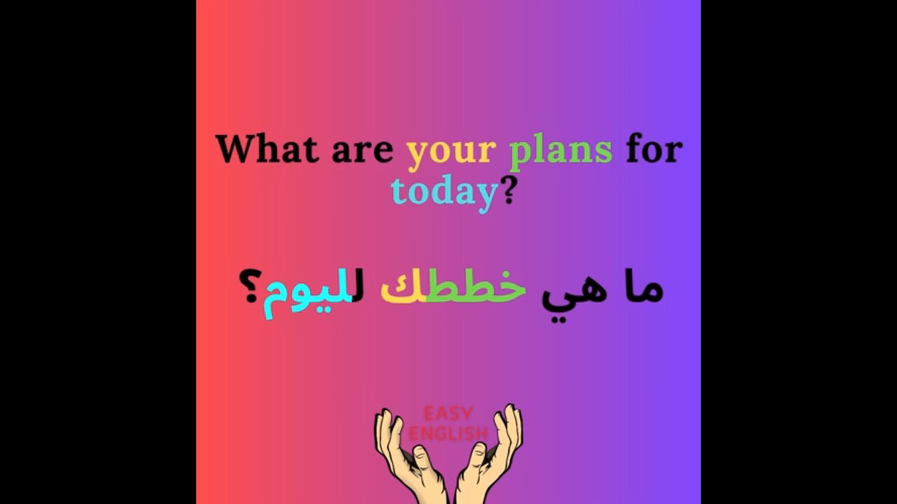 what are your plans for today