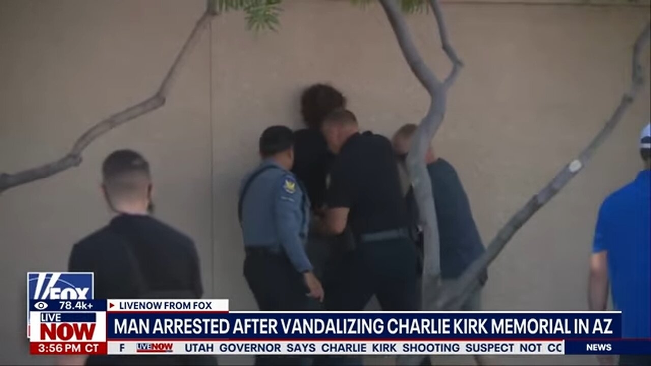 Man arrested for vandalizing Charlie Kirk memorial