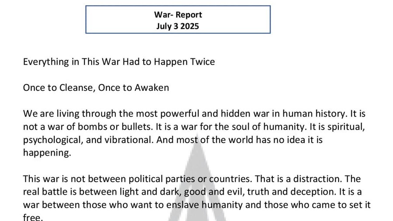 WAR REPORT - JULY 03 2025 - EVERYTHING IN THIS WAR HAD TO HAPPEN TWICE
