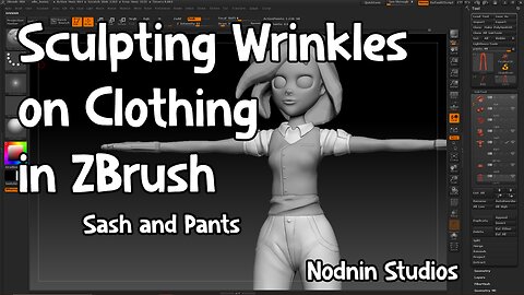 Sculpting Wrinkles on Clothing in ZBrush - Nodnin Studios