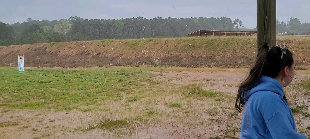 Rounds down range in Looozeeaana weather!