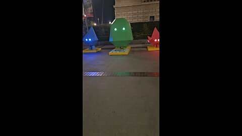 Checking out the lights