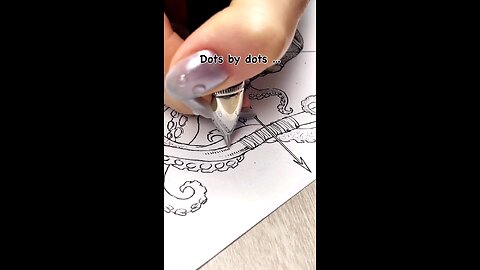 How Do I Look Today? 😎 | Stippling Sketch Art with Cuttlelola | Tattoo & Dark Fantasy Ink Drawing
