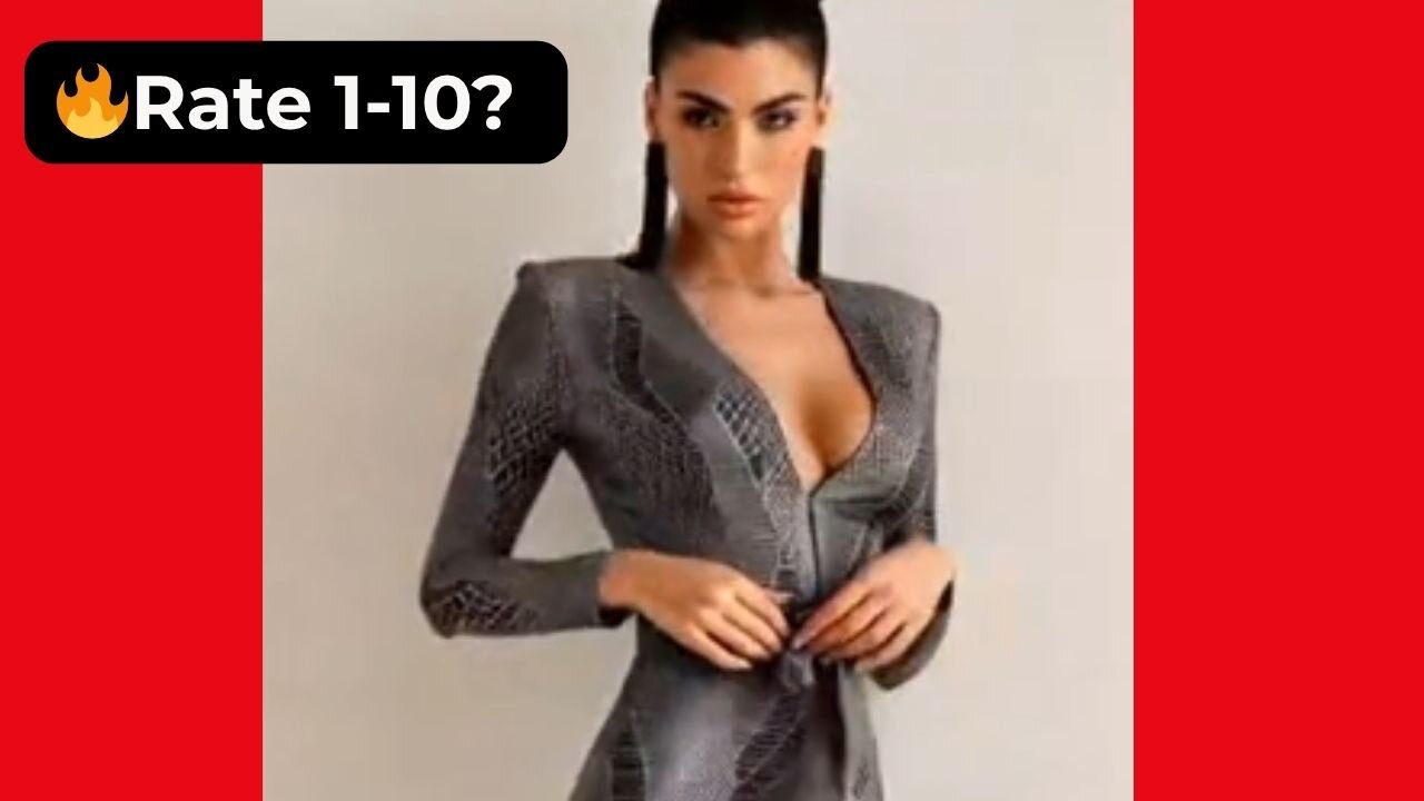 🔥 Rate This Grey Patterned Office Wear 1-10? | Supermodel Boss 4K