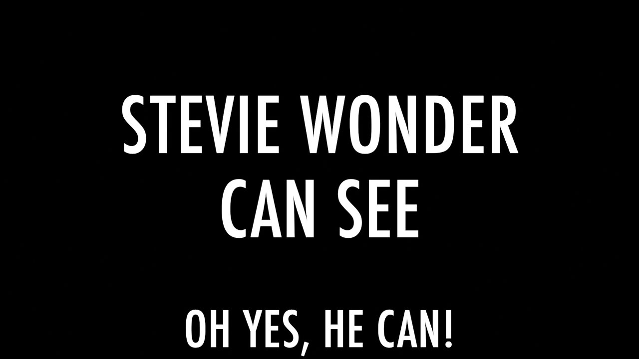 STEVIE WONDER CAN SEE
