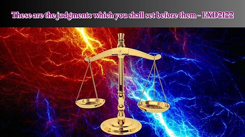 These Are The Judgements Which You Shall Set Before Them - EXD2122