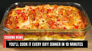 The most delicious recipe with potatoes! You'll cook it every day! Dinner in 10 minutes