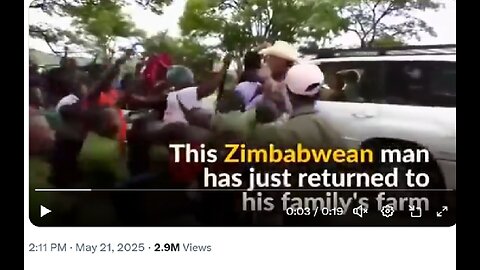 White farmer greeted in Zimbabwe beloved