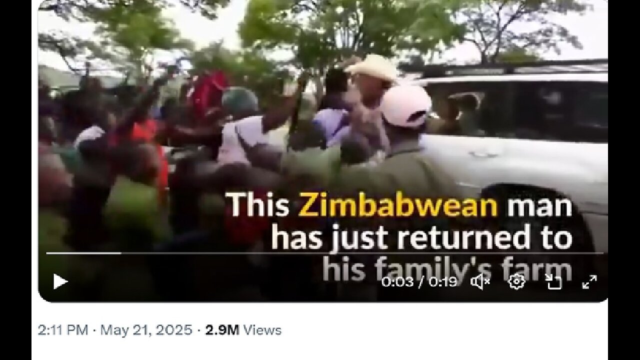 White farmer greeted in Zimbabwe beloved
