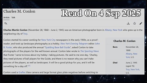 Charles M. Conlon - 4 September 2025
