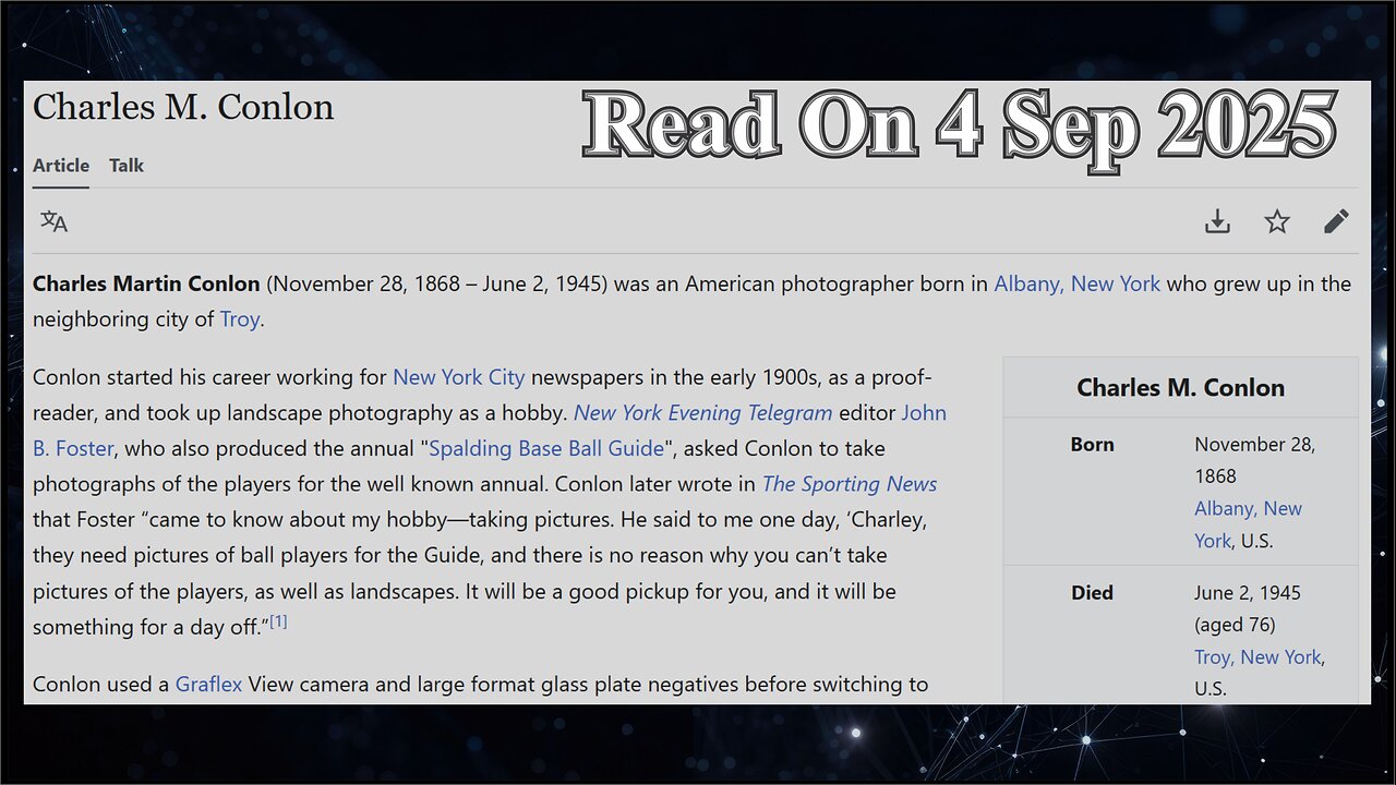 Charles M. Conlon - 4 September 2025