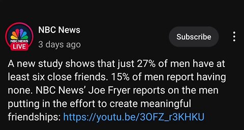 Study Men Have No Friends