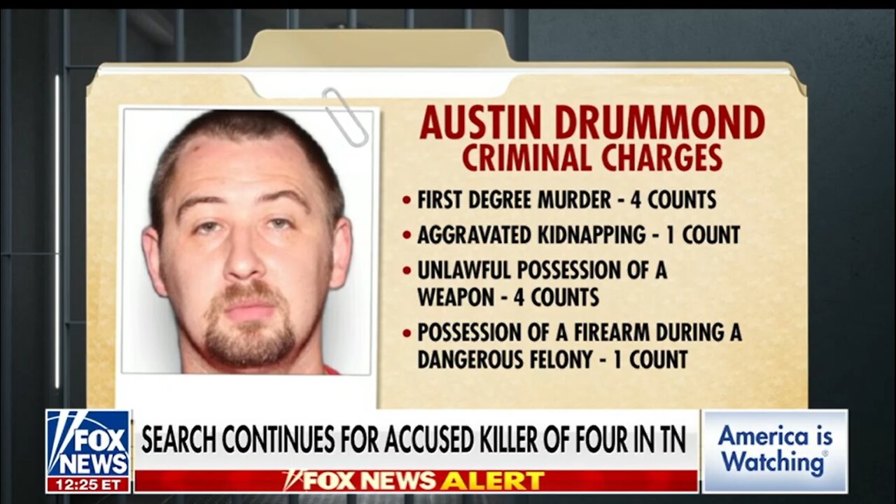 MANHUNT FOR ACCUSED KILLER OF FOUR IN TN