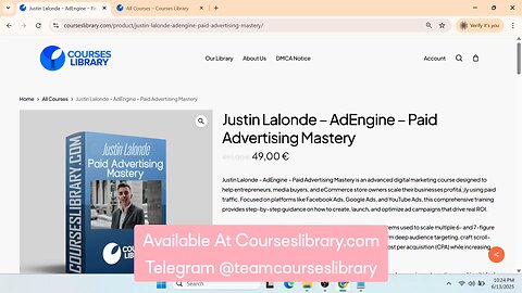 (CoursesLibrary.com)Justin Lalonde - Ad Engine - Paid Advertising Mastery
